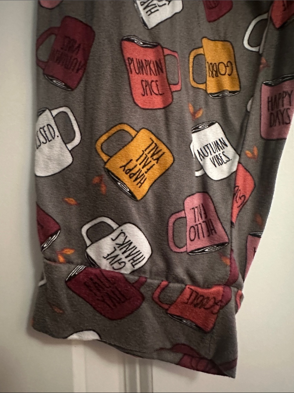 Rae Dunn Pajama Bottoms with Coffee Mug Print Size Large - Picture 4 of 6